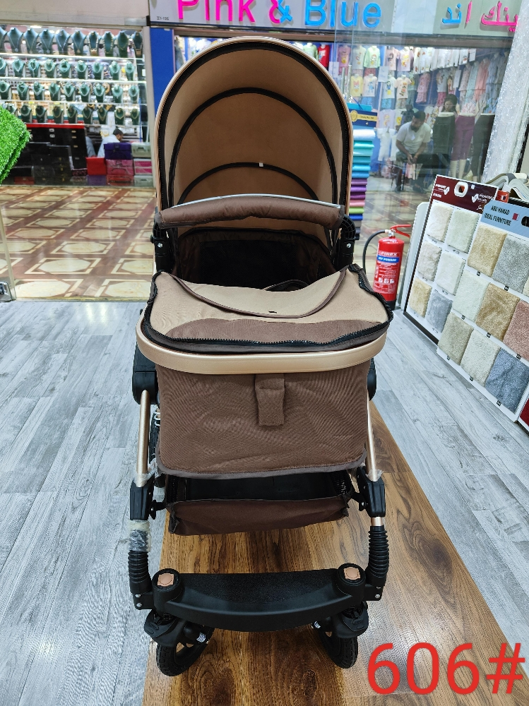 High-view baby stroller can sit, - 3