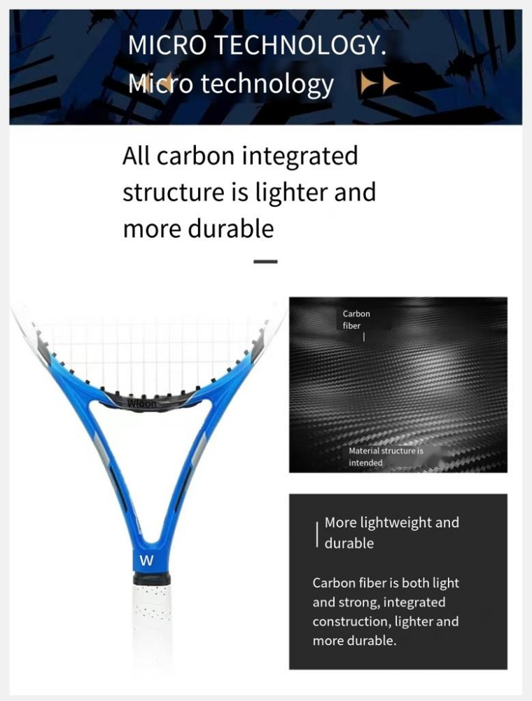 Carbon Square racket - 4