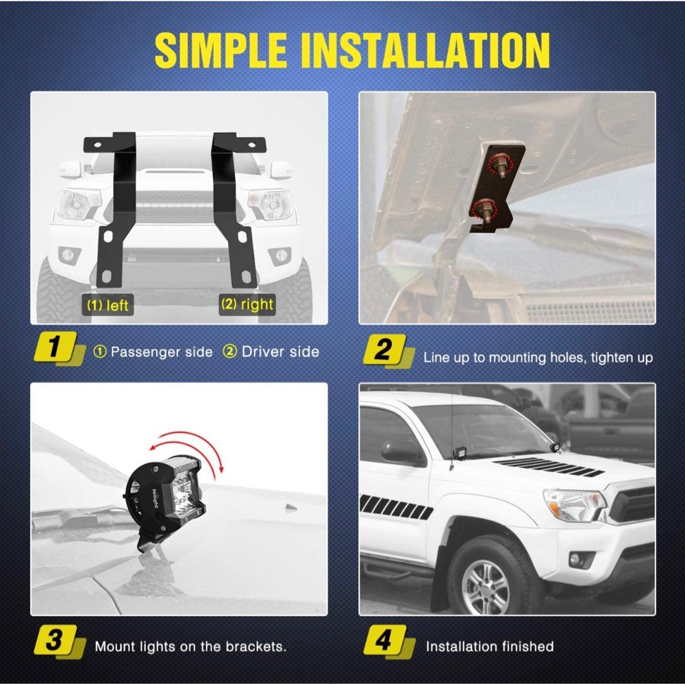 Toyota ditch light/ hood bracket - 3