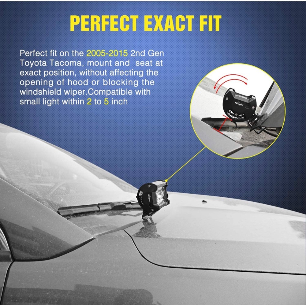 Toyota ditch light/ hood bracket - 4
