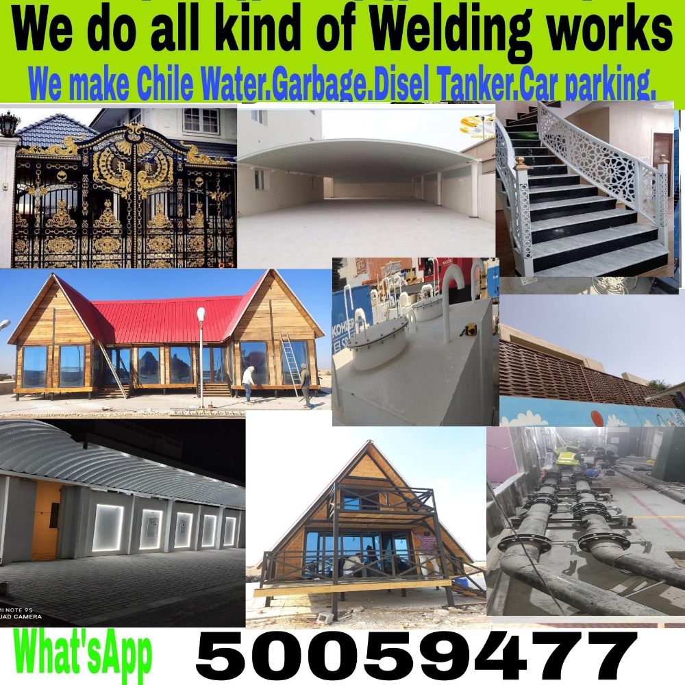 Welding work in Qatar Car parking - 1