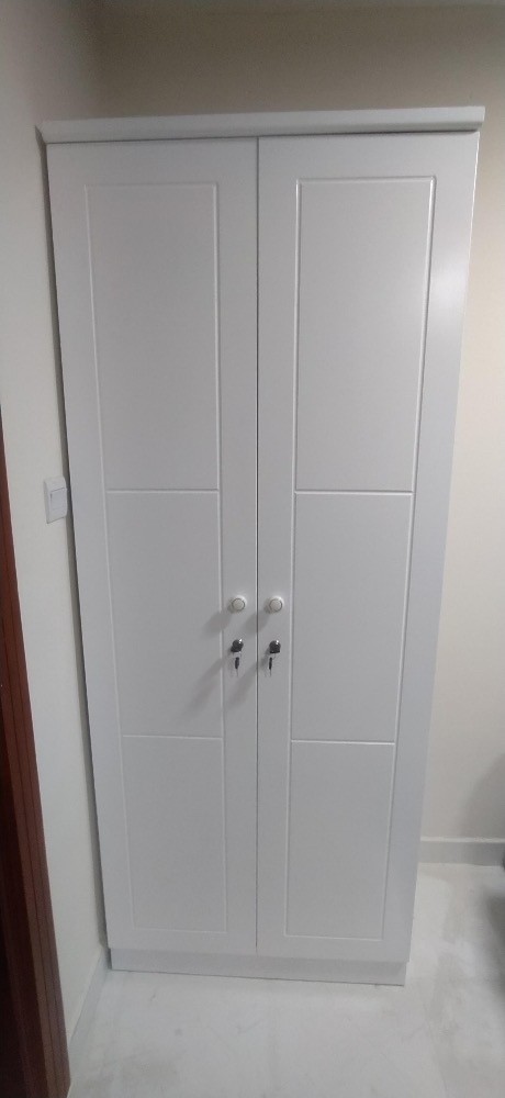 New Wood Bed, Cupboard, Mattress - 10
