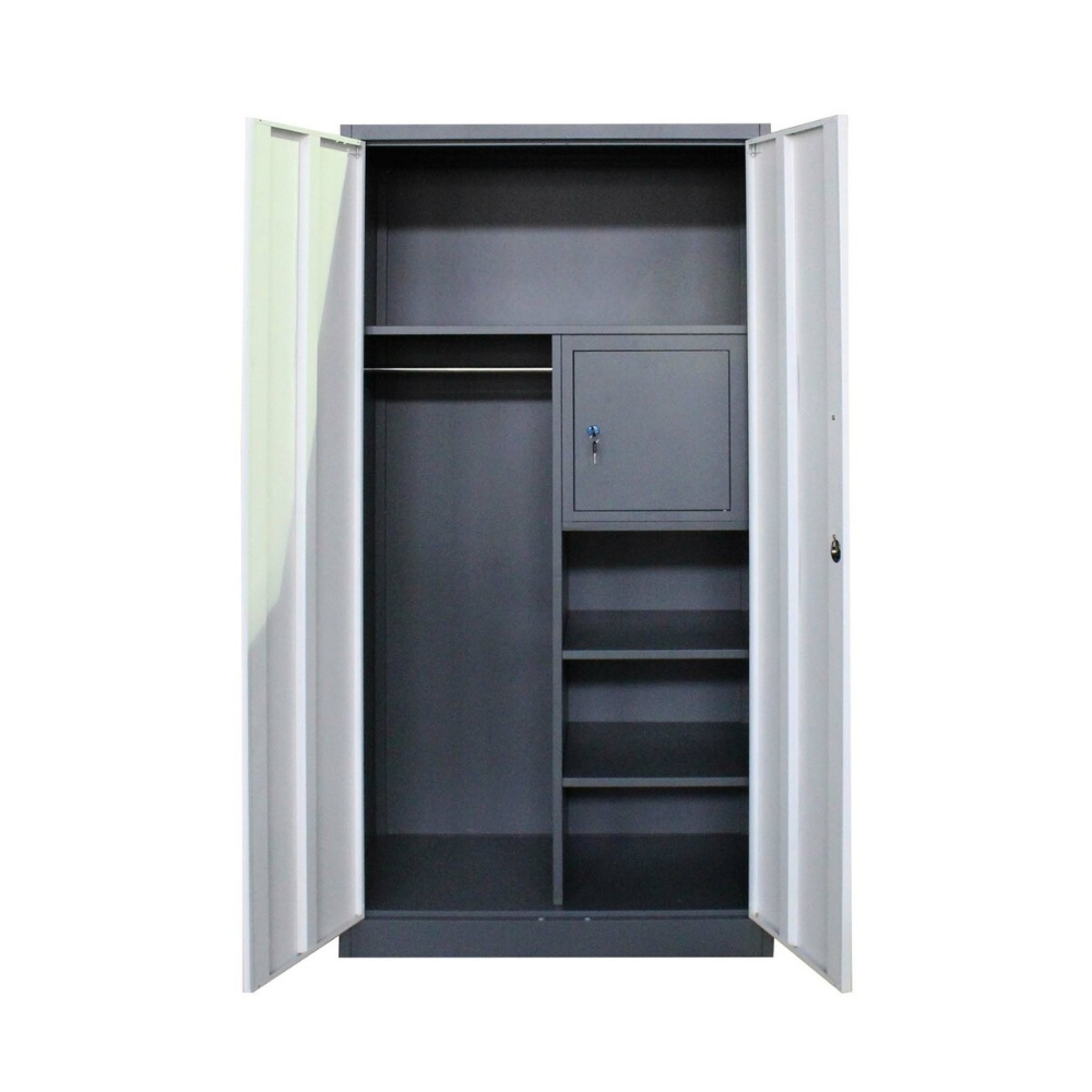New Silver Steel Bed, Cabinet - 8