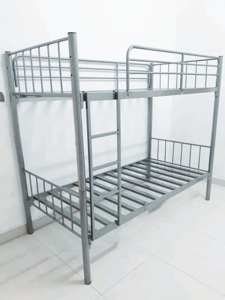 New Silver Steel Bed, Cabinet - 12