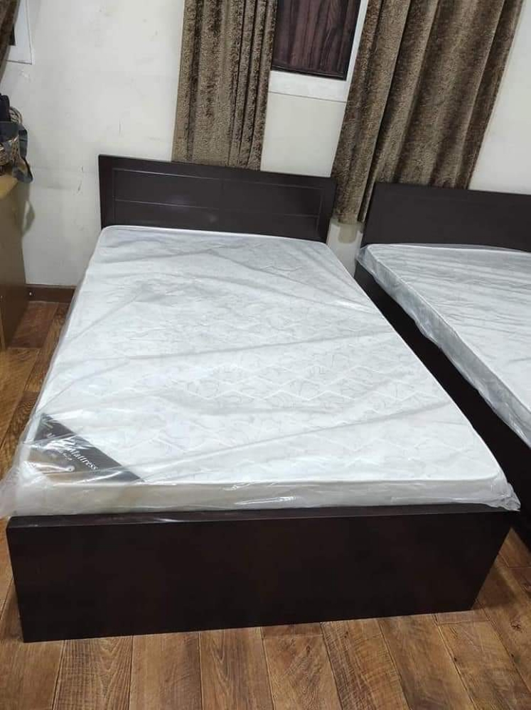 Wooden Bed, Single and Double Bed - 1