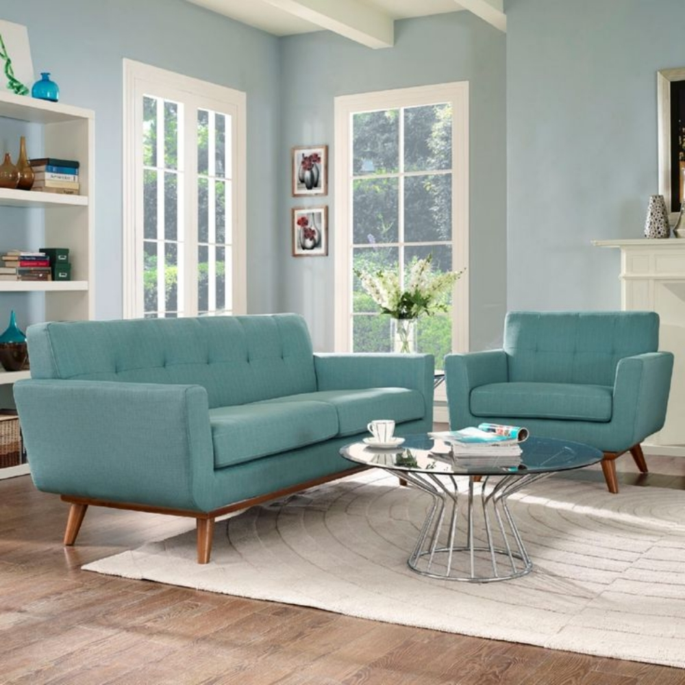 curtains sofa carpet parquet - 6