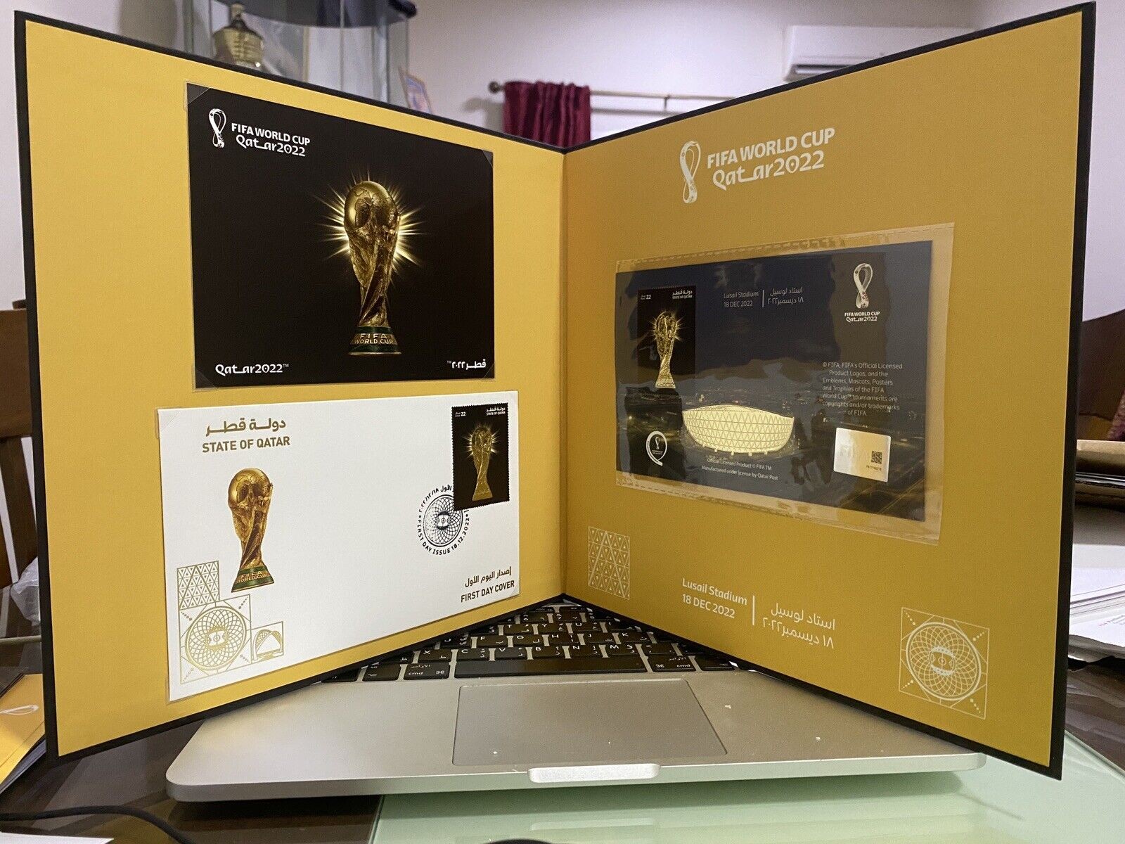 FIFA Qatar World Cup Folder FDC & Stamp & Postcard Final Ceremony 18-12-2022 - 4
