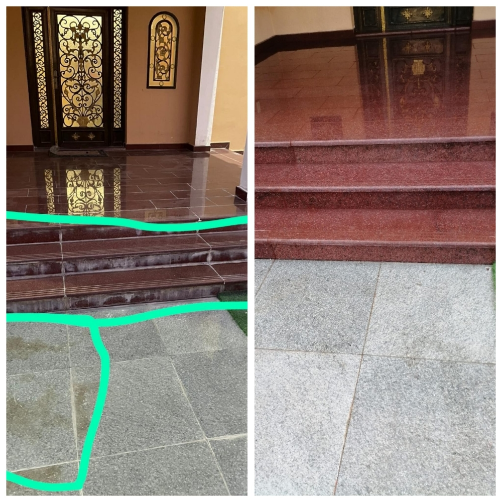 تلميع مداخل الجرانيت وبلاط الحوش - 3