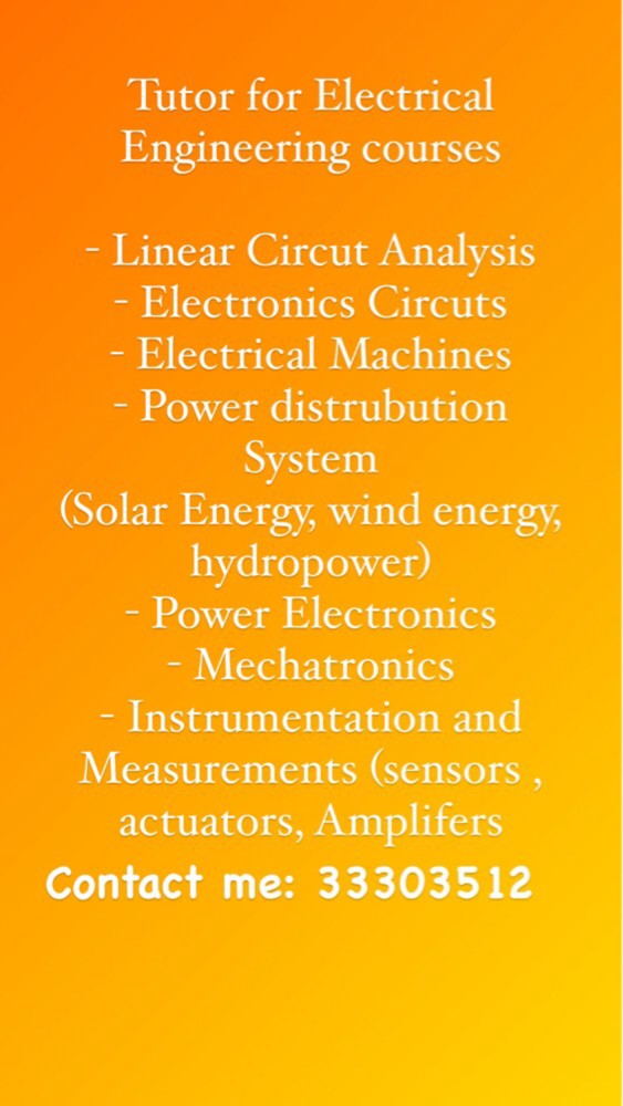 Tutor for Electrical courses  - 1