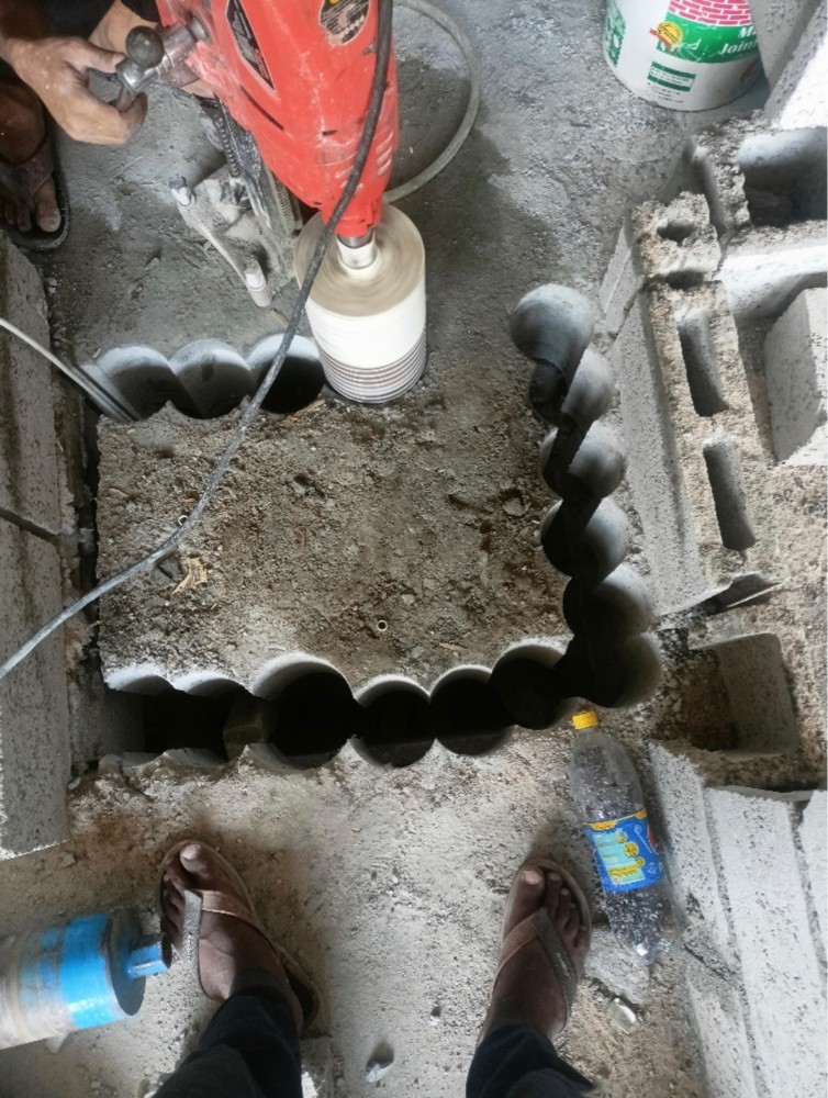 Coring holes - 4