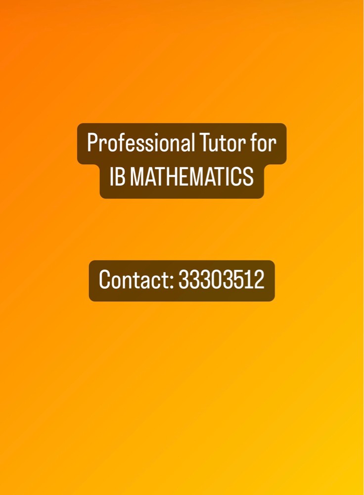 IB mathematics Tutor - 1