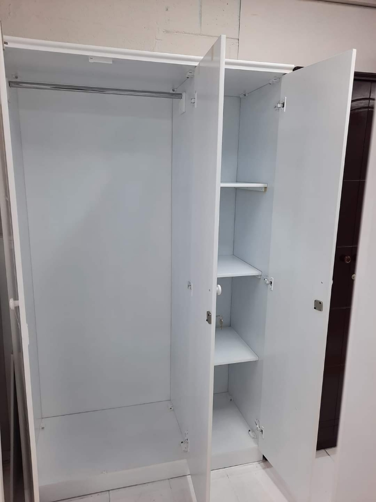 New 3 Door White Cabinet, 2 Door - 2