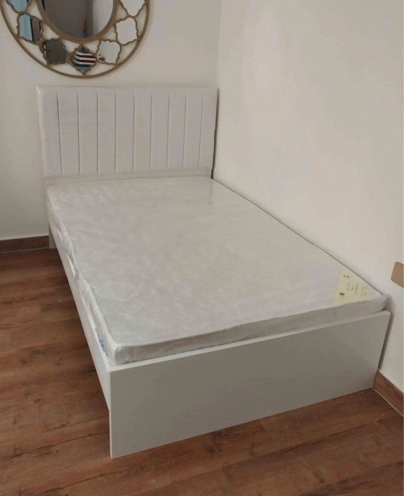 Single Metal White and Black Bed - 7