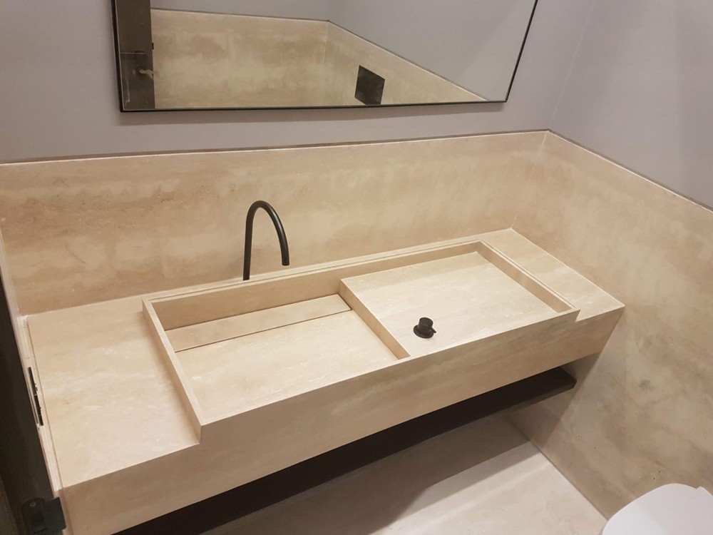 Natural marble and drawers - 1
