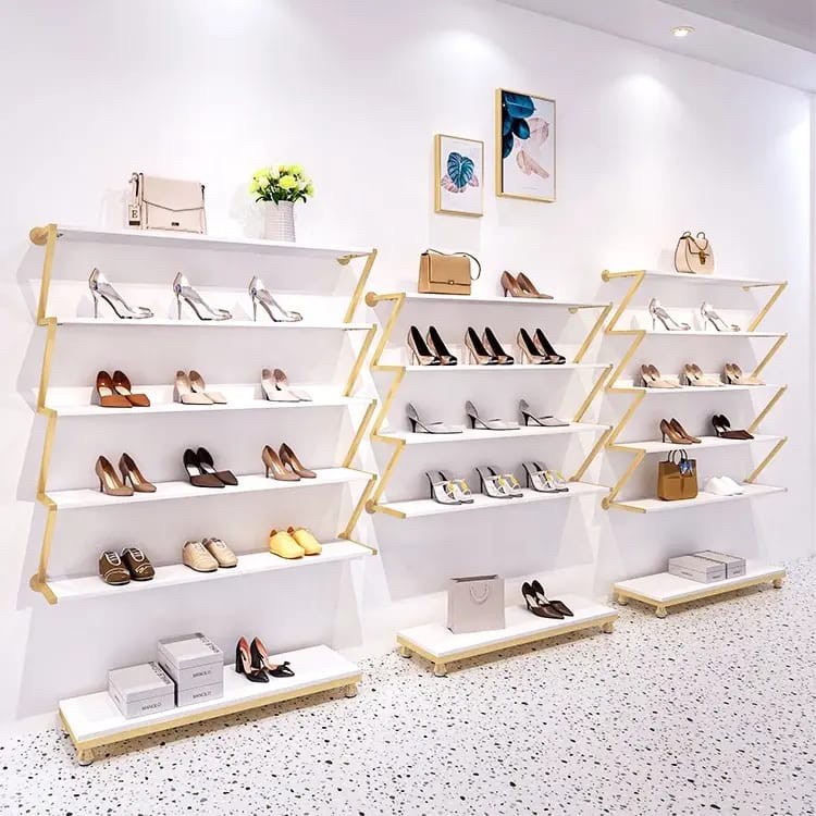 golden display shelves  - 4