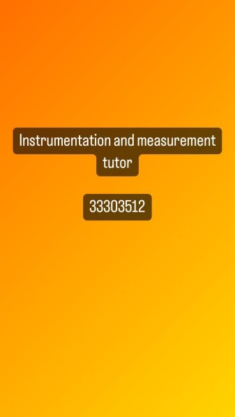 Tutor for instrumentation course - 1