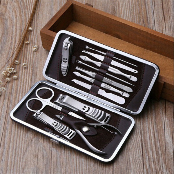 12pcs Manicure Pedicure Set Nail Care Pedicure Scissors Nail Clippers Kit Tools - 1