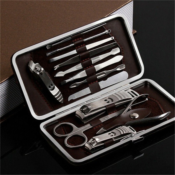 12pcs Manicure Pedicure Set Nail Care Pedicure Scissors Nail Clippers Kit Tools - 3