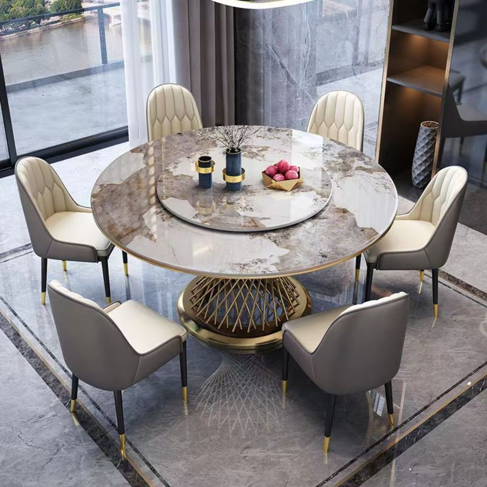 Marble slate dining table - 1