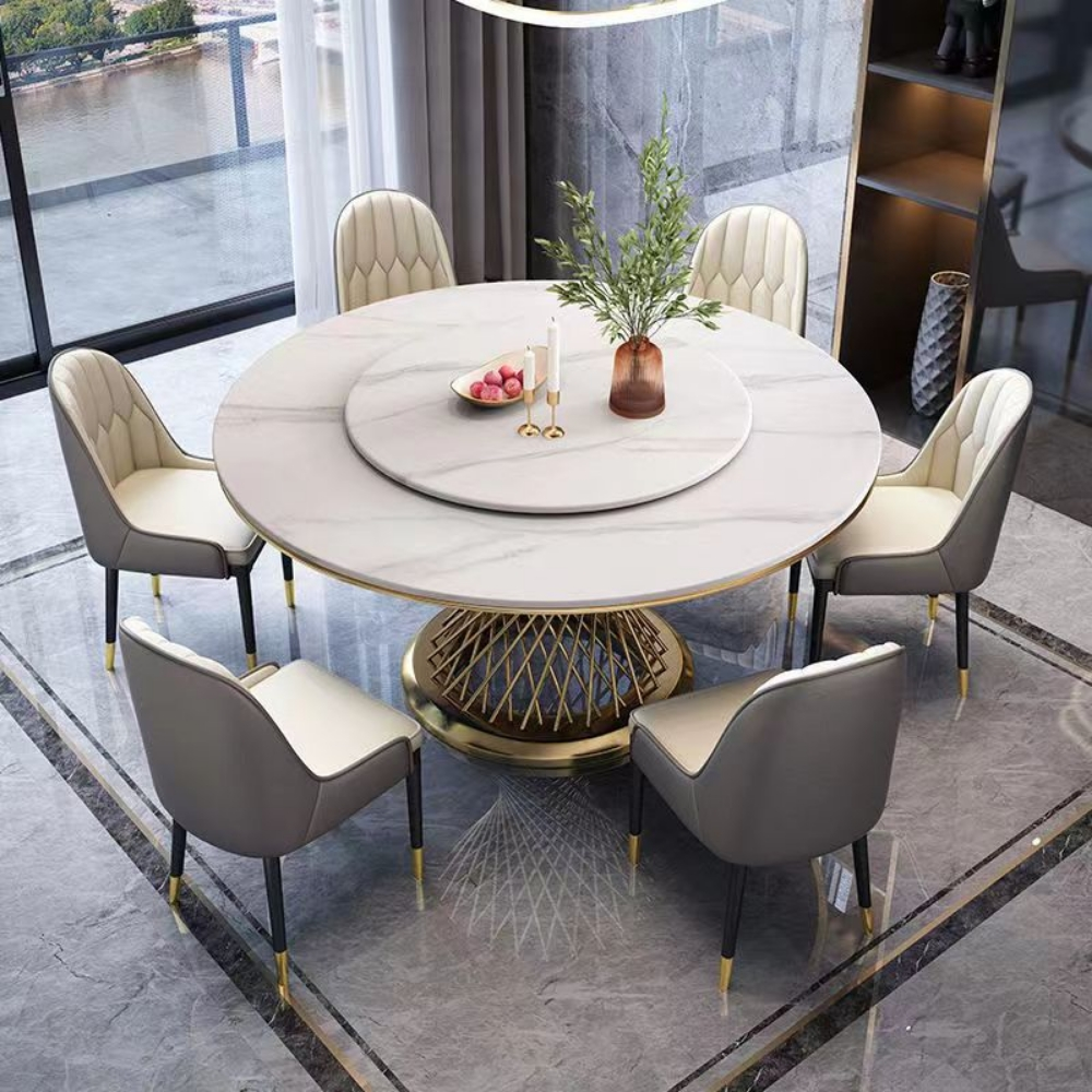 Marble slate dining table - 2