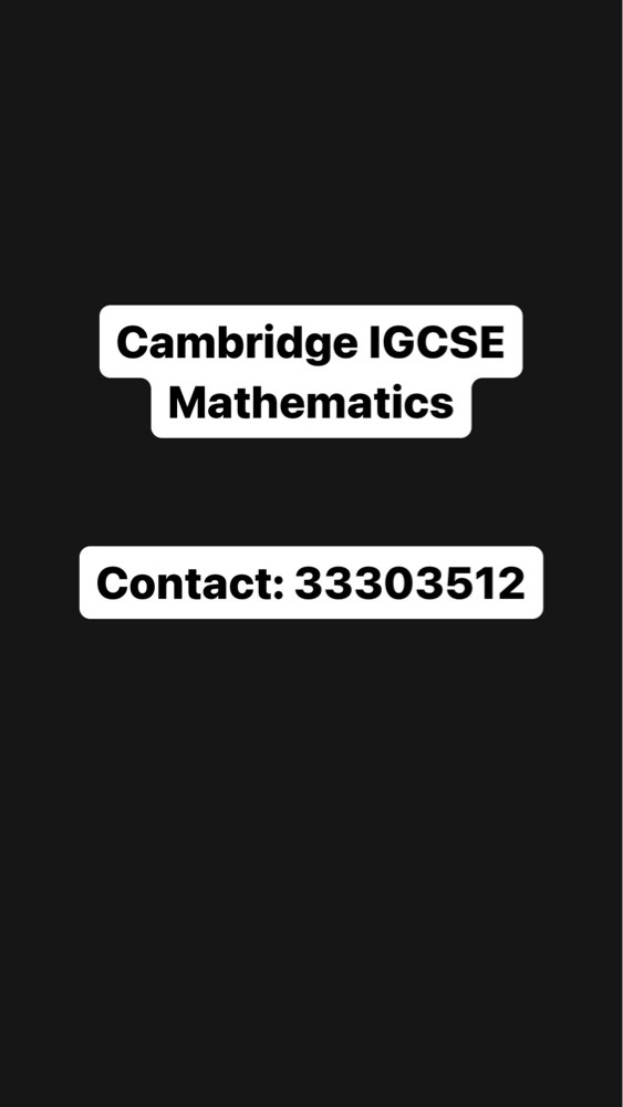 Cambridge IGCSE Mathematics tutor - 1