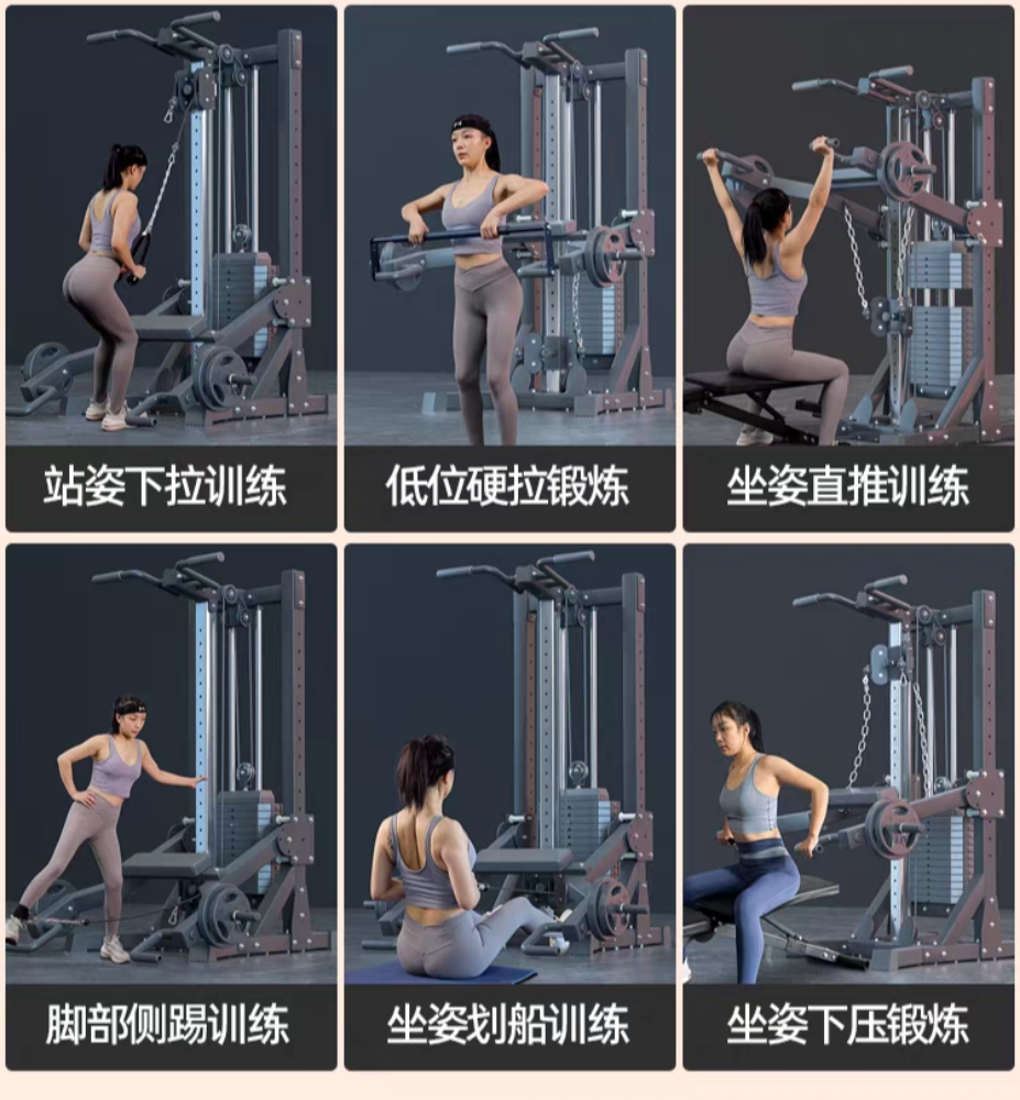 Pull ups Rows home gym squats - 2