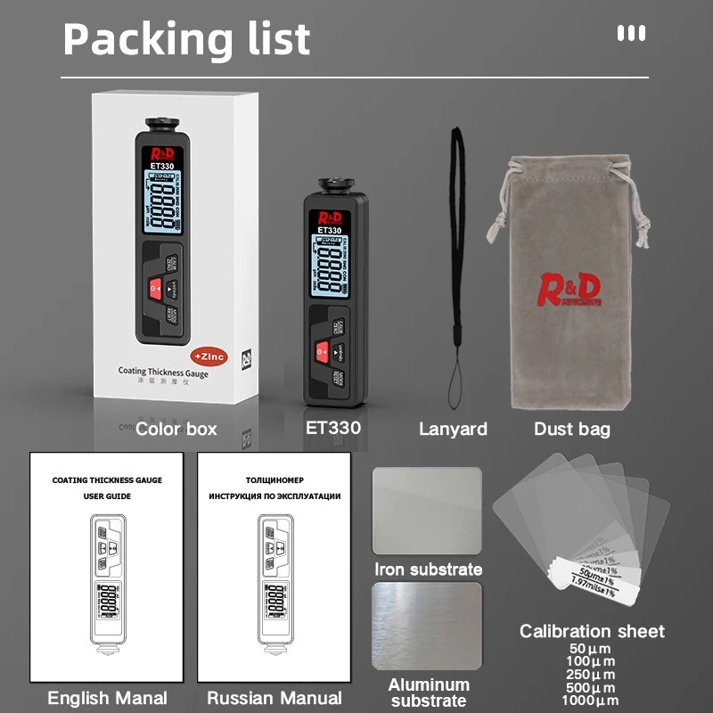 RD ET330 Paint Thickness Gauge - 6
