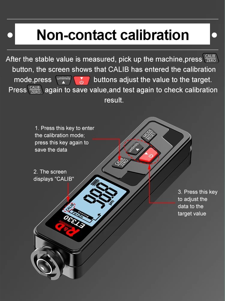 RD ET330 Paint Thickness Gauge - 10