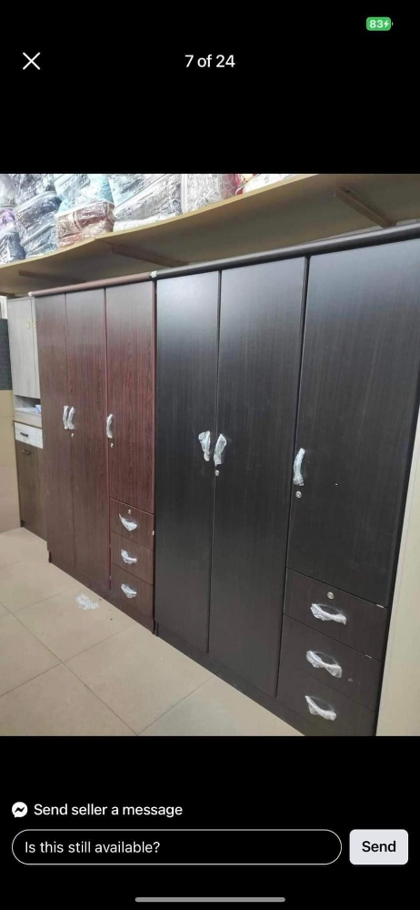 New Single Wooden Bed, Cupboard - 12
