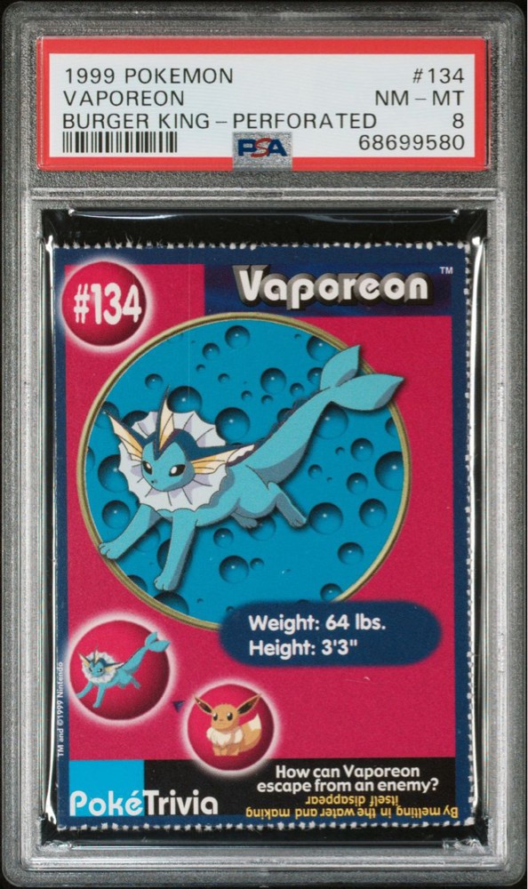 1999 POKEMON BURGER KING PSA 8 - 1