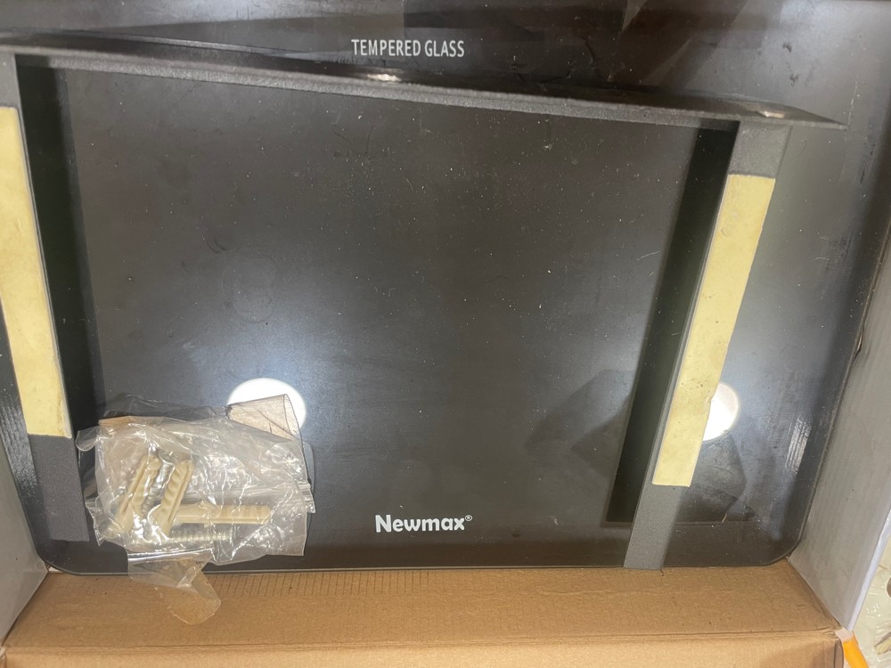 Newmax DVD stand black with glass - 2