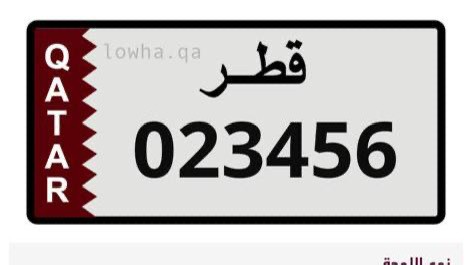 Required 3,4,5 & 6 digit car plat - 1