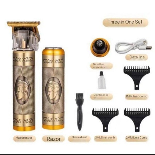 Head Hair Clipper Men's Razor Jarhead Barbershop Goatee Fade Hair Cutter Baldheaded Beard Hair Clipper - 4