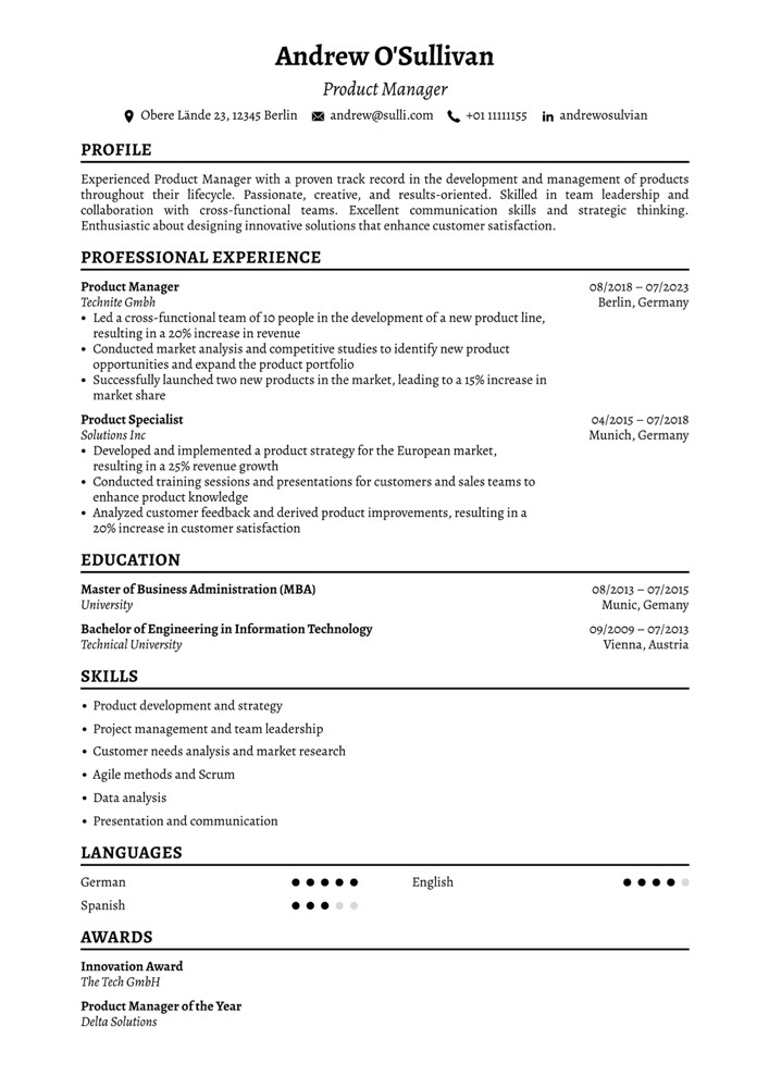 Preparing the best and latest CV - 5