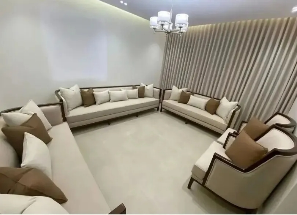 sofa set curtain wallpaper woode - 2