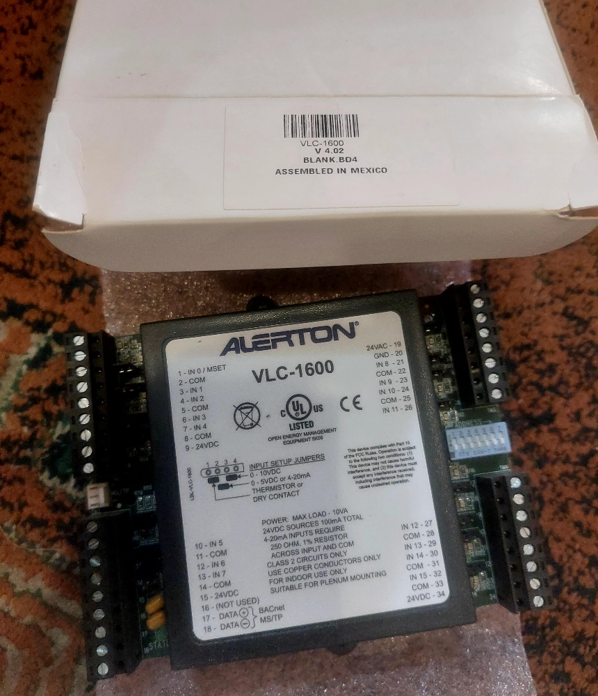 alerton controller vlc1600- -VAV- - 3