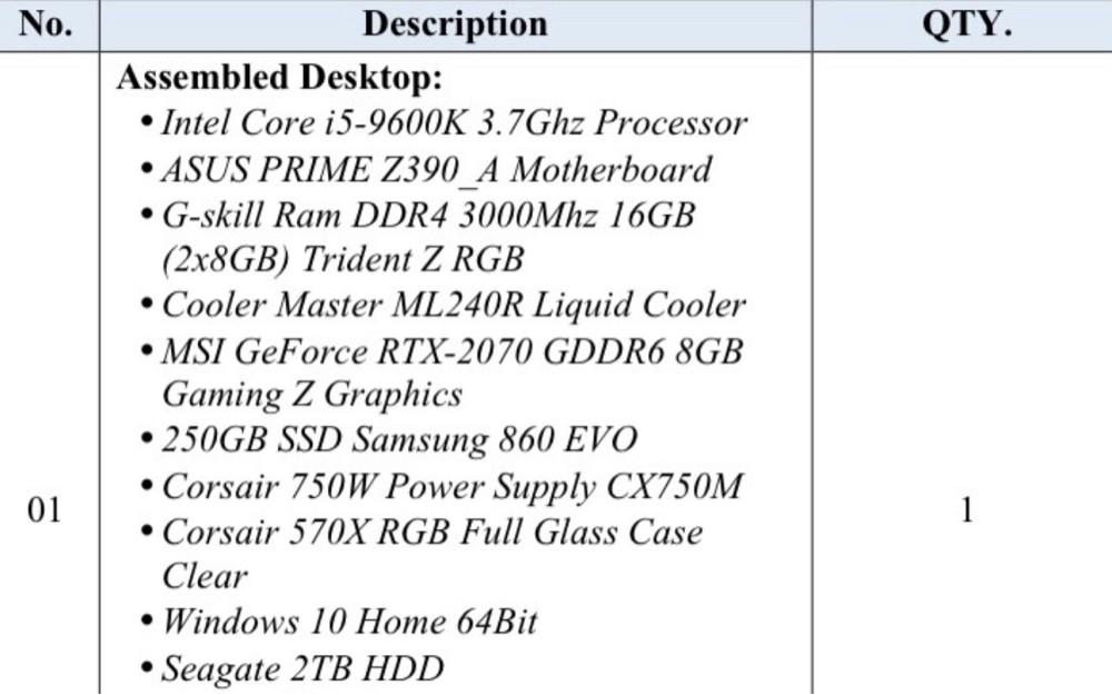 Gaming PC setup ASUS monitor - 4