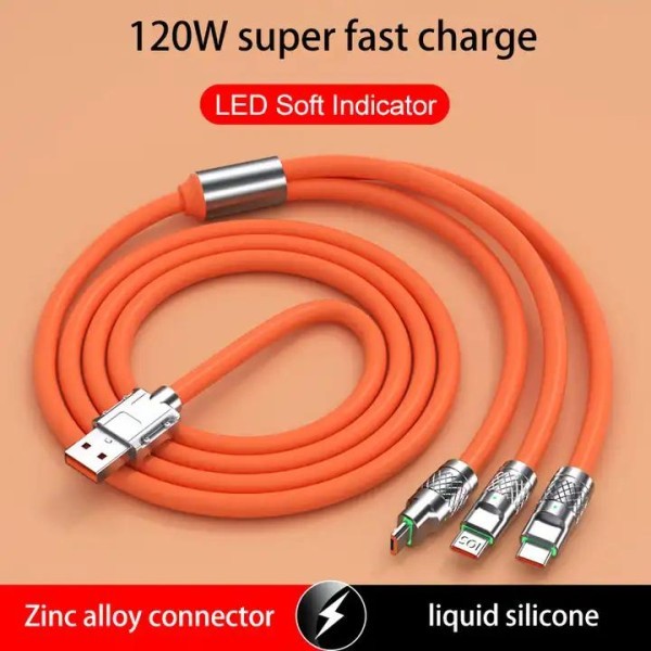 3 in 1 fast charger cable - 1