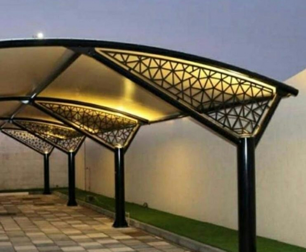 مظلات ليزر ديكور بى فى سى وقماش - 3