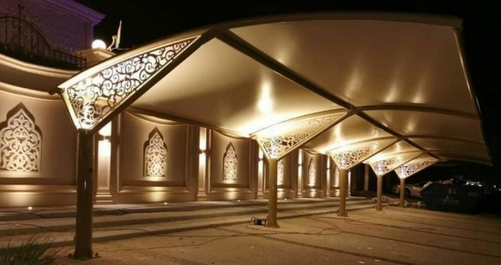 مظلات ليزر ديكور بى فى سى وقماش - 4