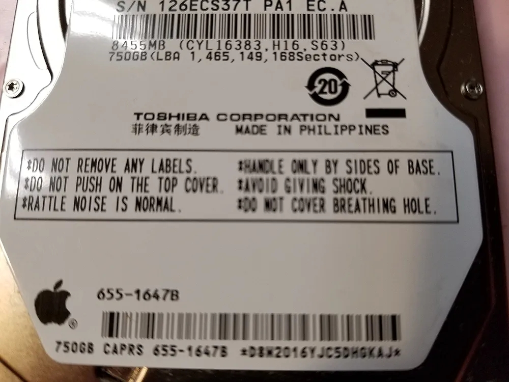 toshiba disk drive mk7559gsxf - 5