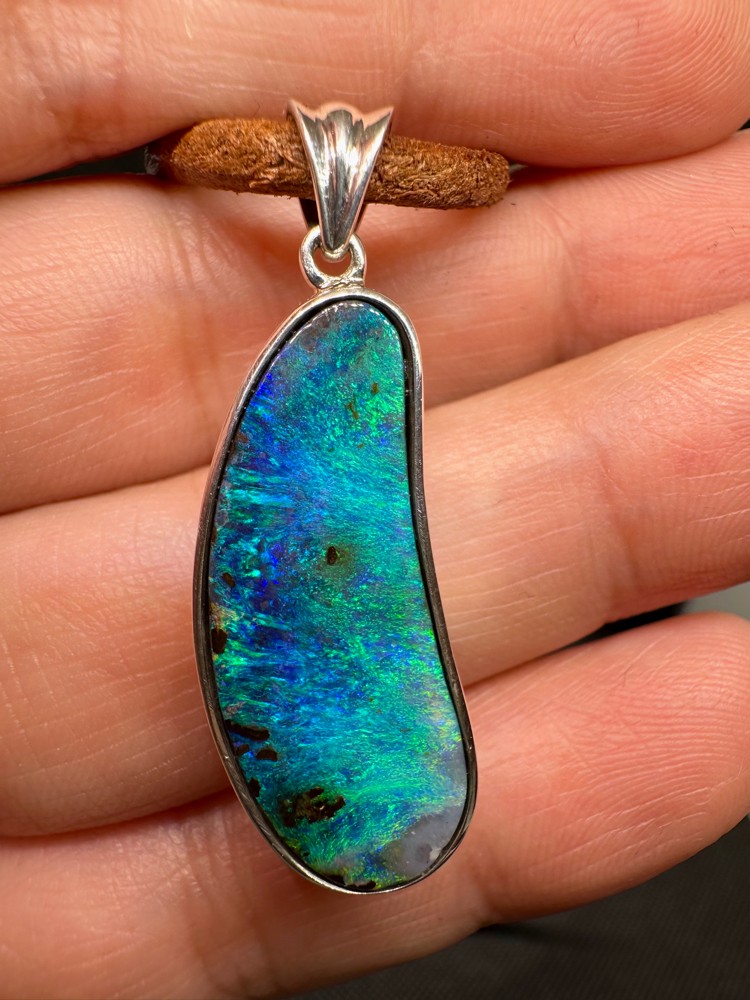 boulder opal pendent - 7