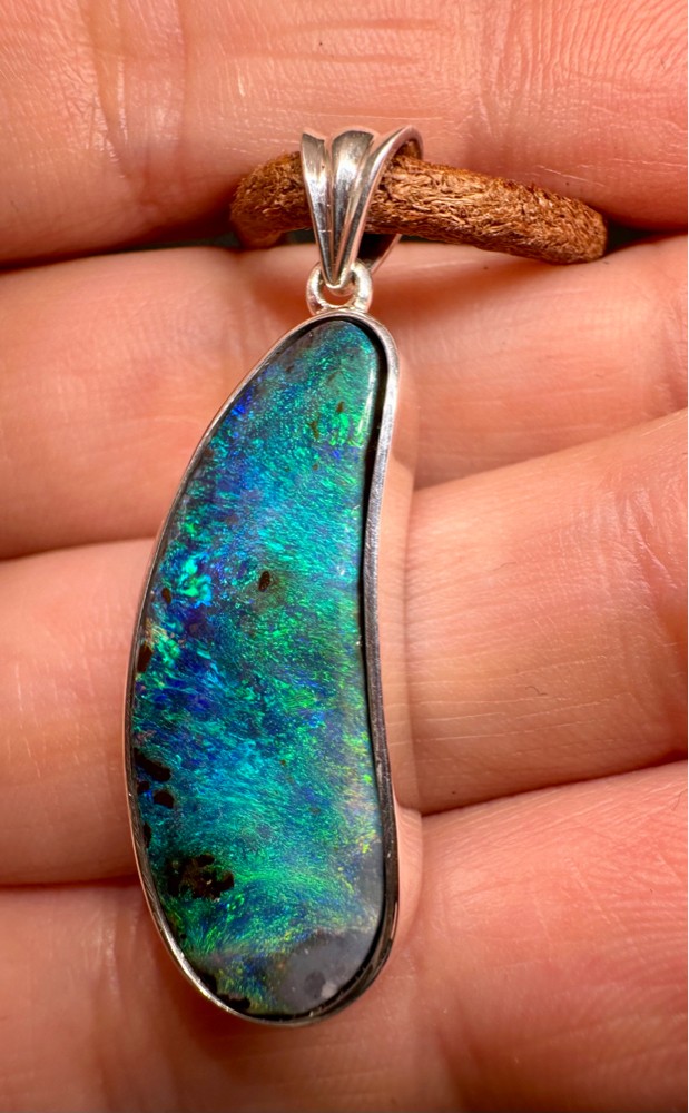 boulder opal pendent - 6
