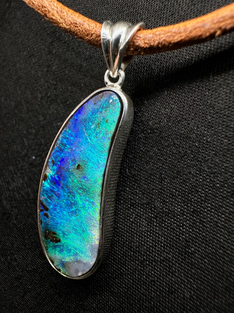 boulder opal pendent - 2