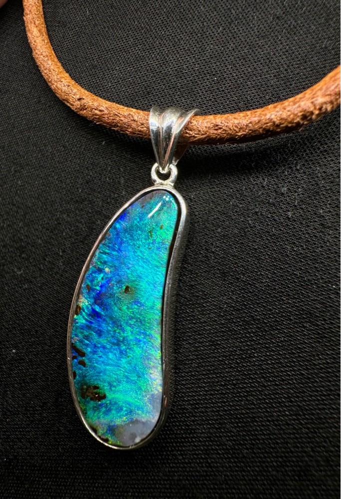 boulder opal pendent - 4