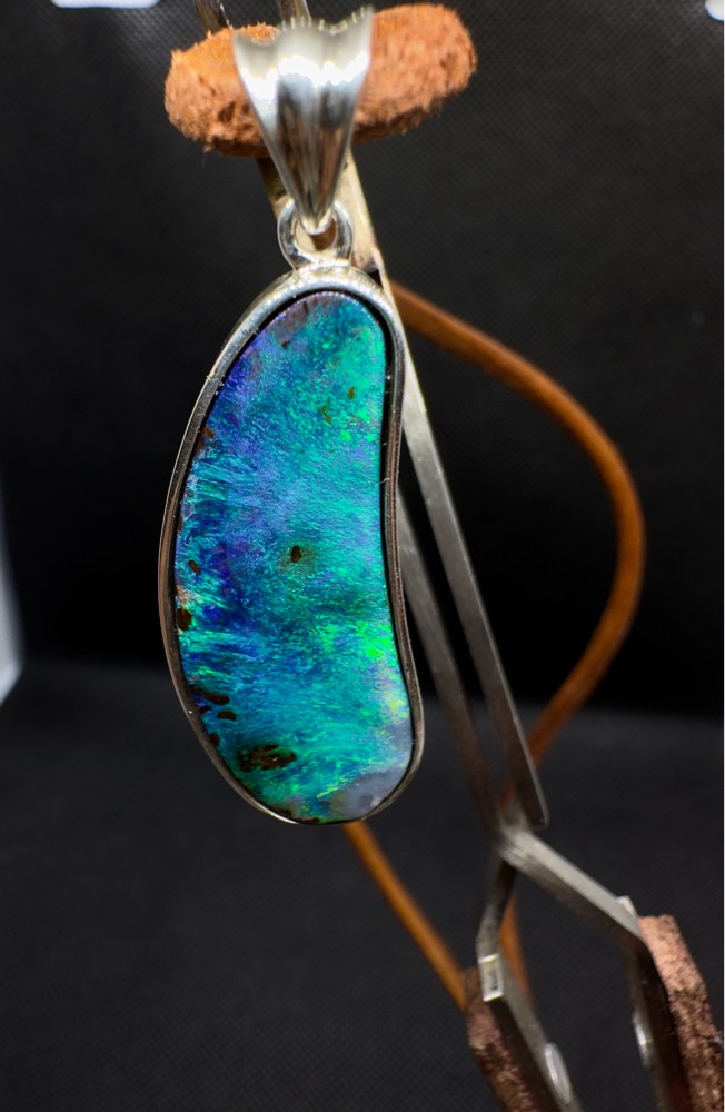 boulder opal pendent - 8