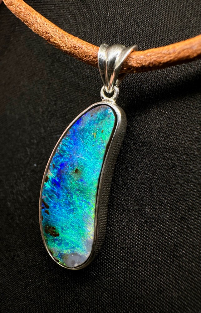 boulder opal pendent - 5
