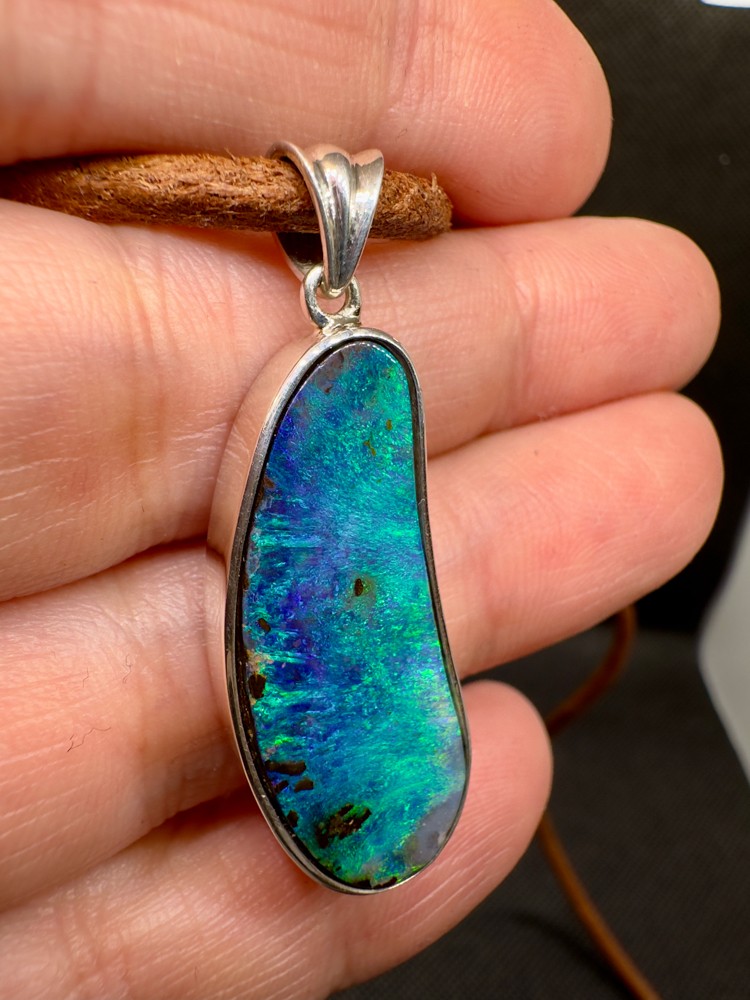 boulder opal pendent - 9
