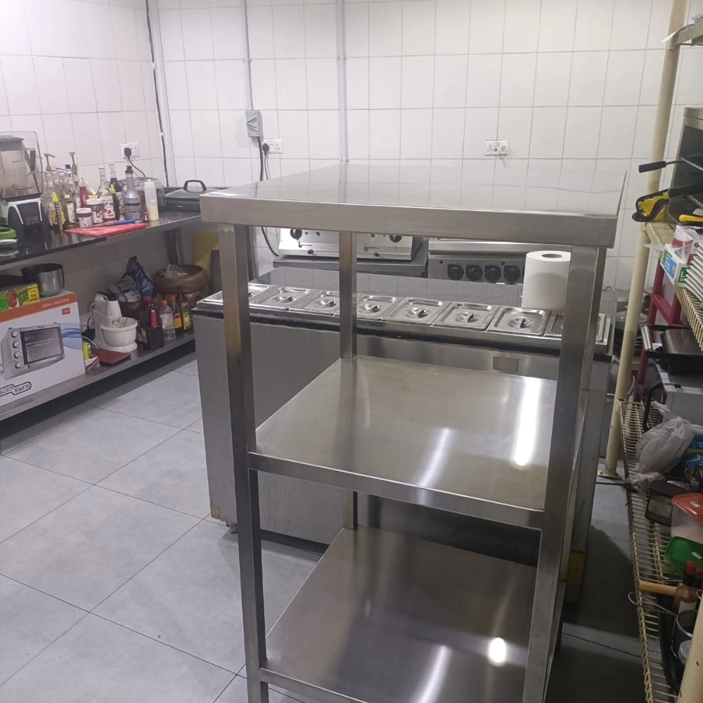 stainless steel shelves table - 2