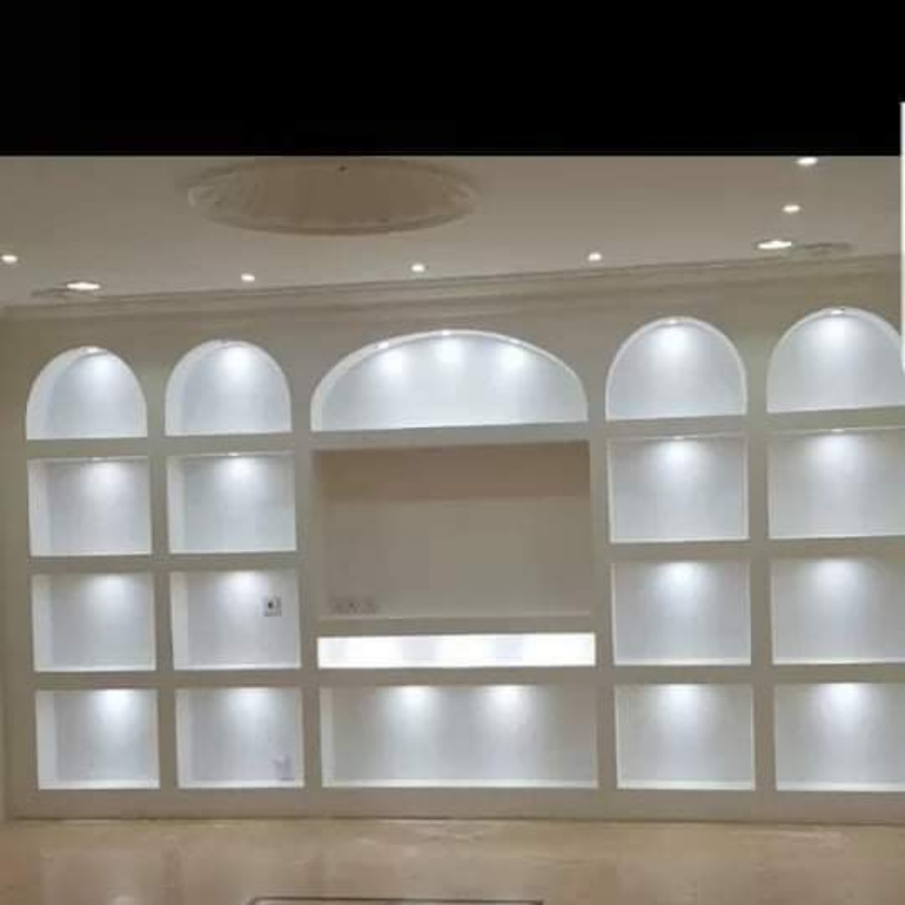 gypsum board partition tv box dec - 1
